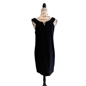 ADRIANNA PAPELL Black Woman Sleeveless Midi Cocktail Dress Size 6 Pre-owned